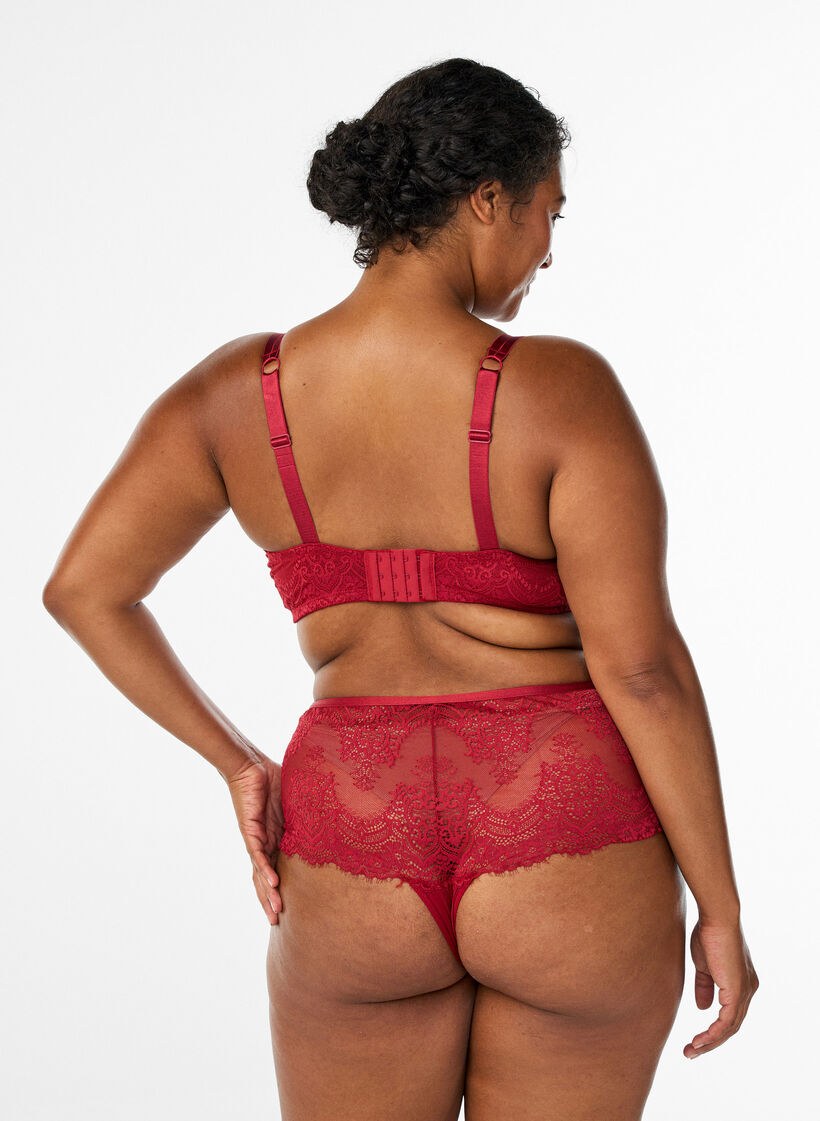 Blondehipster-string med åpning i bunnen, Rød Blondehipster-string med åpning i bunnen, Rød, Model