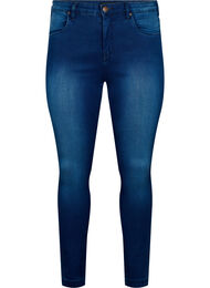 Supersmale Amy-jeans med h&oslash;y midje, Blue Denim
