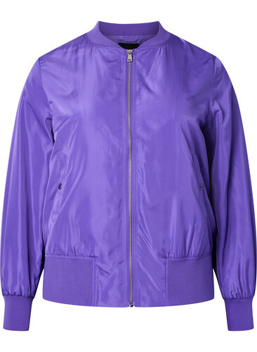 Bomberjakke med lommer, Purple Opulence, Packshot image number 0