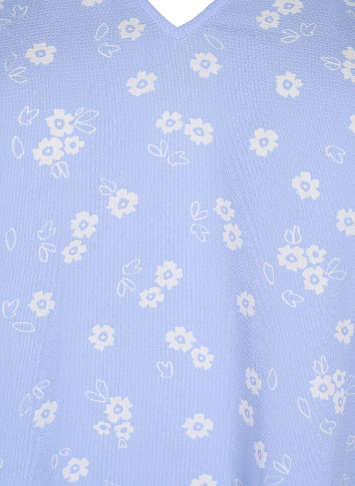 Blomstret topp med V-hals, Serenity Flower AOP, Packshot image number 2