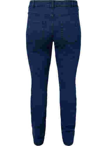Ekstra slim Sanna jeans med normal høyde på livet, Dark blue, Packshot image number 1