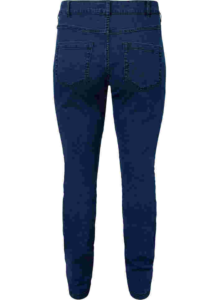 Ekstra slim Sanna jeans med normal høyde på livet, Dark blue, Packshot image number 1
