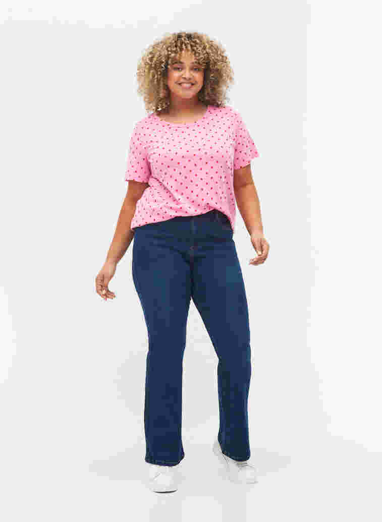 Prikkete T-skjorte i bomull, Prism Pink W. Dot, Model image number 2