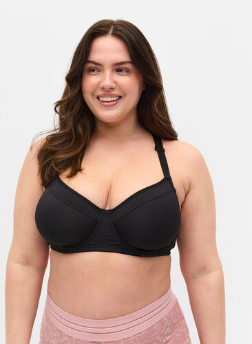 BH med bøyle og ryggdetaljer, Black, Model image number 0