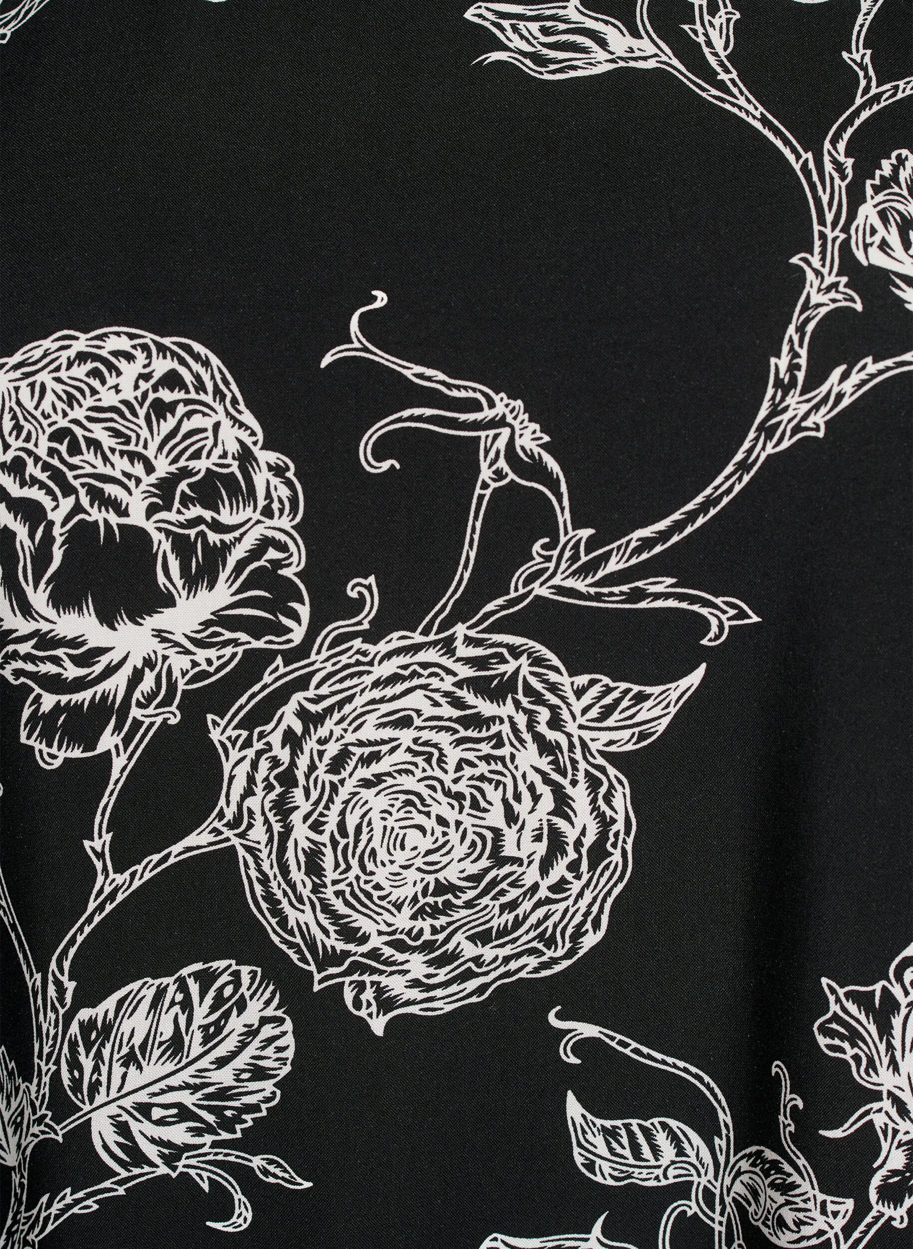 Zizzi Kjole i viskose med snittlinje, Svart, Packshot image number 2