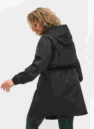 Lang treningsjakke med justerbar midje, Black, Model