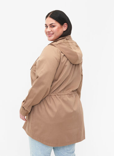 Lang parkas med hette og lommer, Amphora, Model image number 1