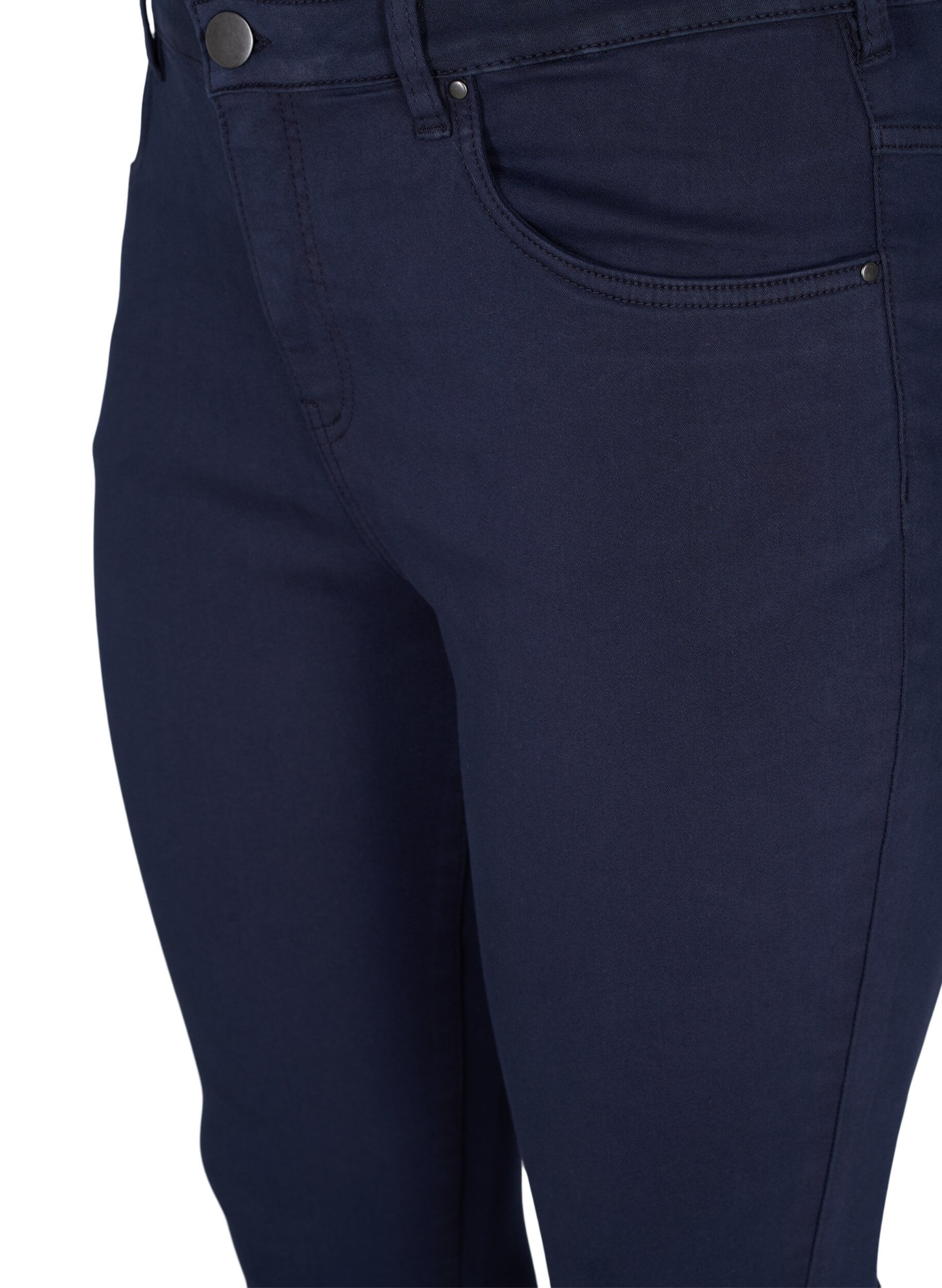 Zizzi Super slim Amy jeans med h&oslash;yt liv, Night Sky, Packshot image number 2