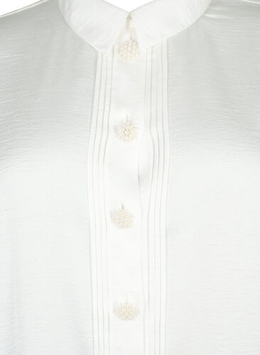 Lang skjorte med perleknapper, Bright White, Packshot image number 2