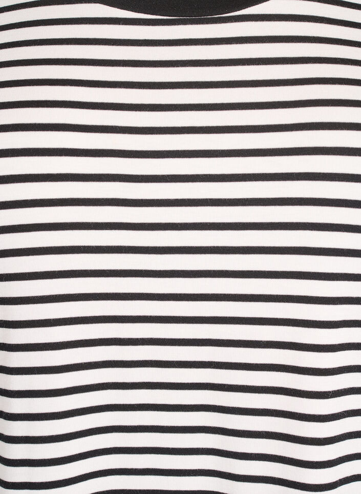 T-skjorte med TENCEL&trade; Lyocell og striper, Hvit, Packshot image number 2