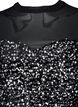 Glitterkjole med paljetter, Black w. Silver, Packshot image number 2