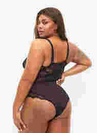 Bodystocking i mesh og blonder, Black, Model