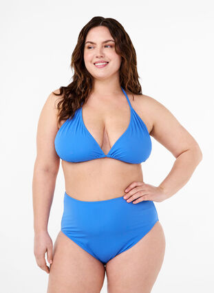 Zizzi Bikinibunn med høy midje, Blå, Model image number 0