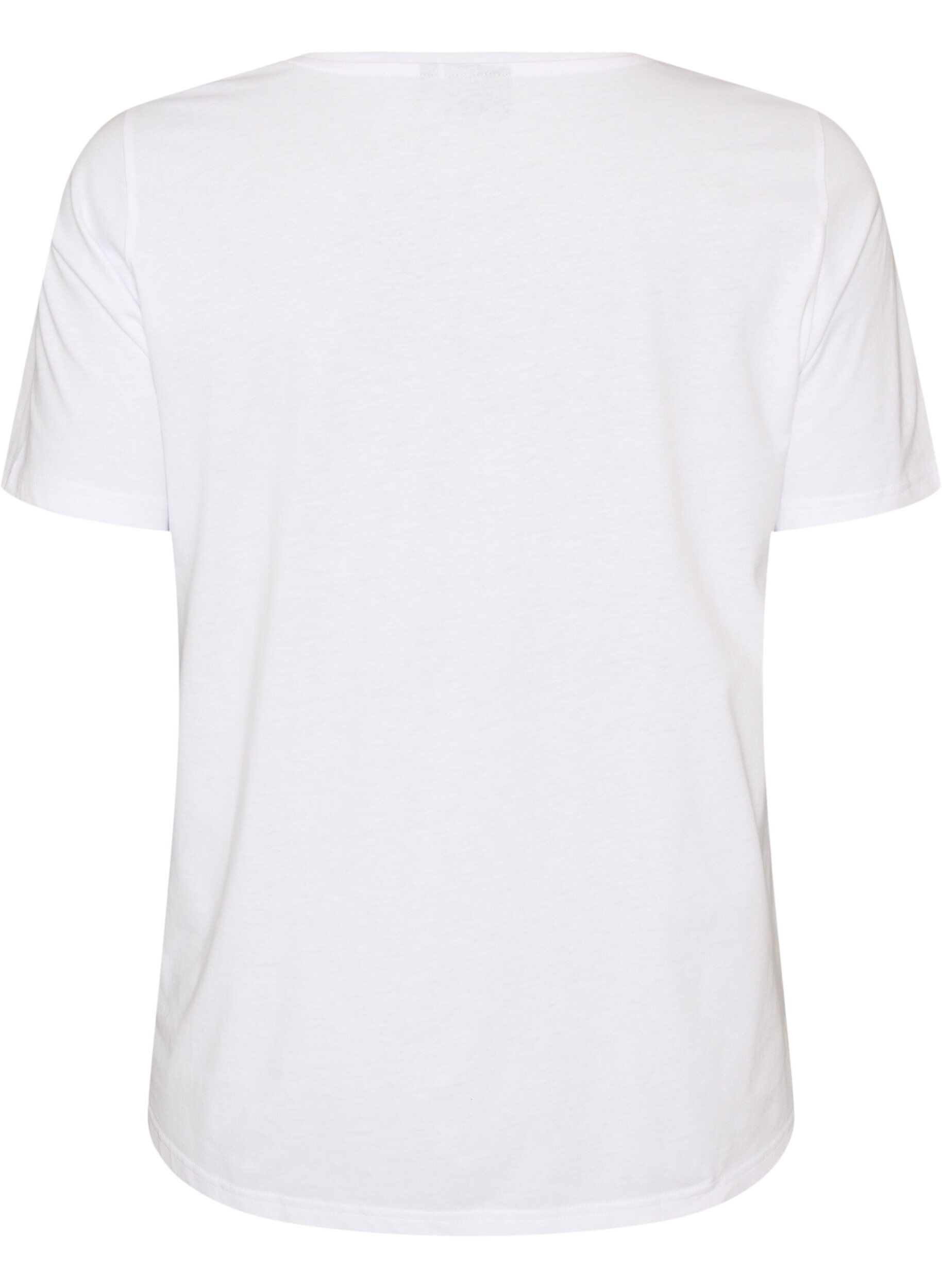 ZizziT-skjorte med trykk, Hvit, Packshot image number 1