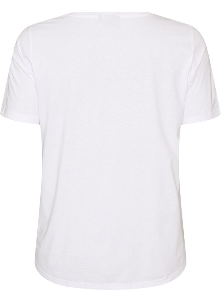 T-skjorte med trykk, Hvit, Packshot image number 1