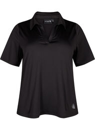 Polo-T-skjorte med V-hals, Black