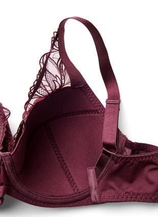 Zizzi Polstret blonder BH med bøyle, Rød, Packshot image number 3