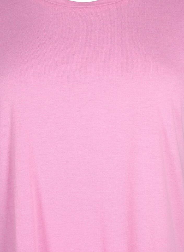 Kortermet T-skjorte i bomullsblanding, Rosa, Packshot image number 2