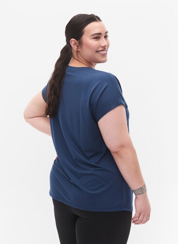 Kortermet trenings T-skjorte, Blue Wing Teal, Model image number 1