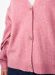 Strikkecardigan med ull og sløyfeknapper, Rosa, Model image number 3