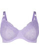 Heldekkende BH med blonder, Lilla, Packshot image number 0