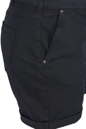 Regular fit shorts i bomull, Black, Packshot image number 2