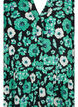 Blomstrete tunika i viskose, Green Flower AOP, Packshot image number 2