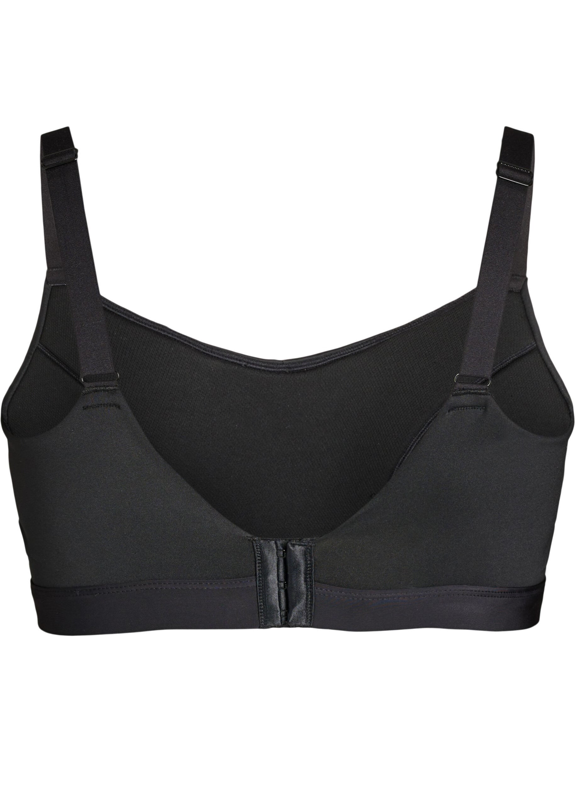 ZizziLett polstret sports-BH, Svart, Packshot image number 1