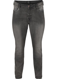 Slim fit Emily jeans med normal h&oslash;yde i livet, Gr&aring;