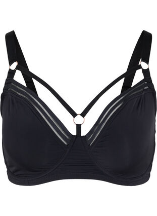 Full cover BH med stringdetaljer, Black, Packshot image number 0
