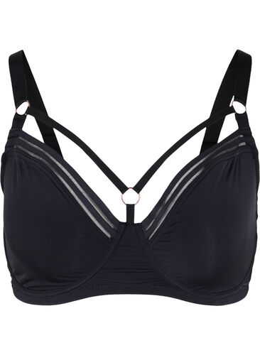Full cover BH med stringdetaljer, Black, Packshot image number 0