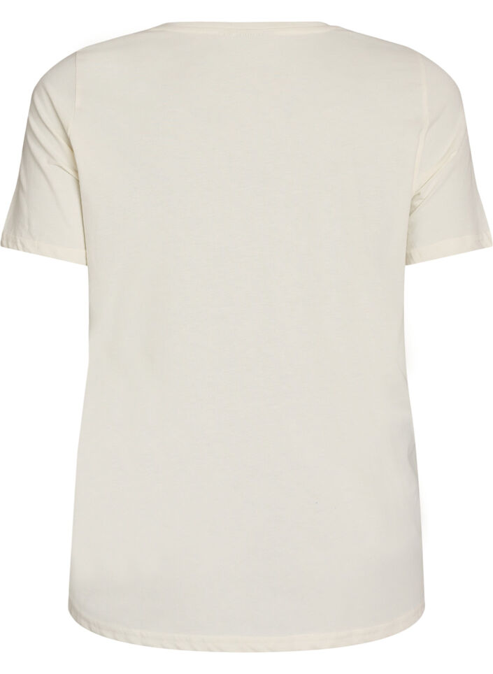T-skjorte med trykk, Hvit, Packshot image number 1