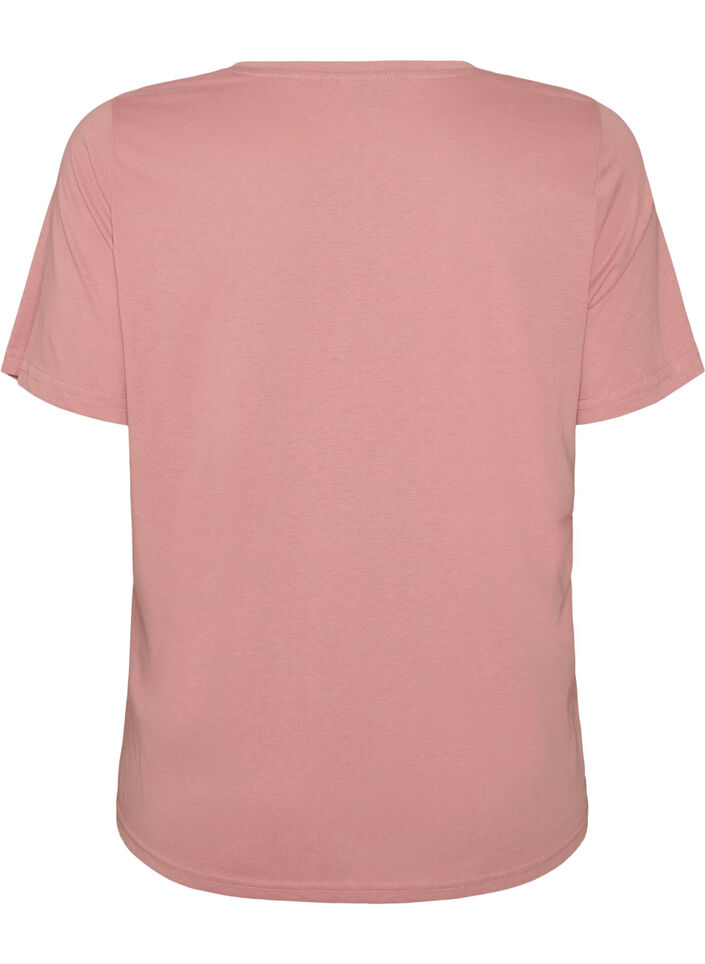 T-skjorte med trykk, Rosa, Packshot image number 1