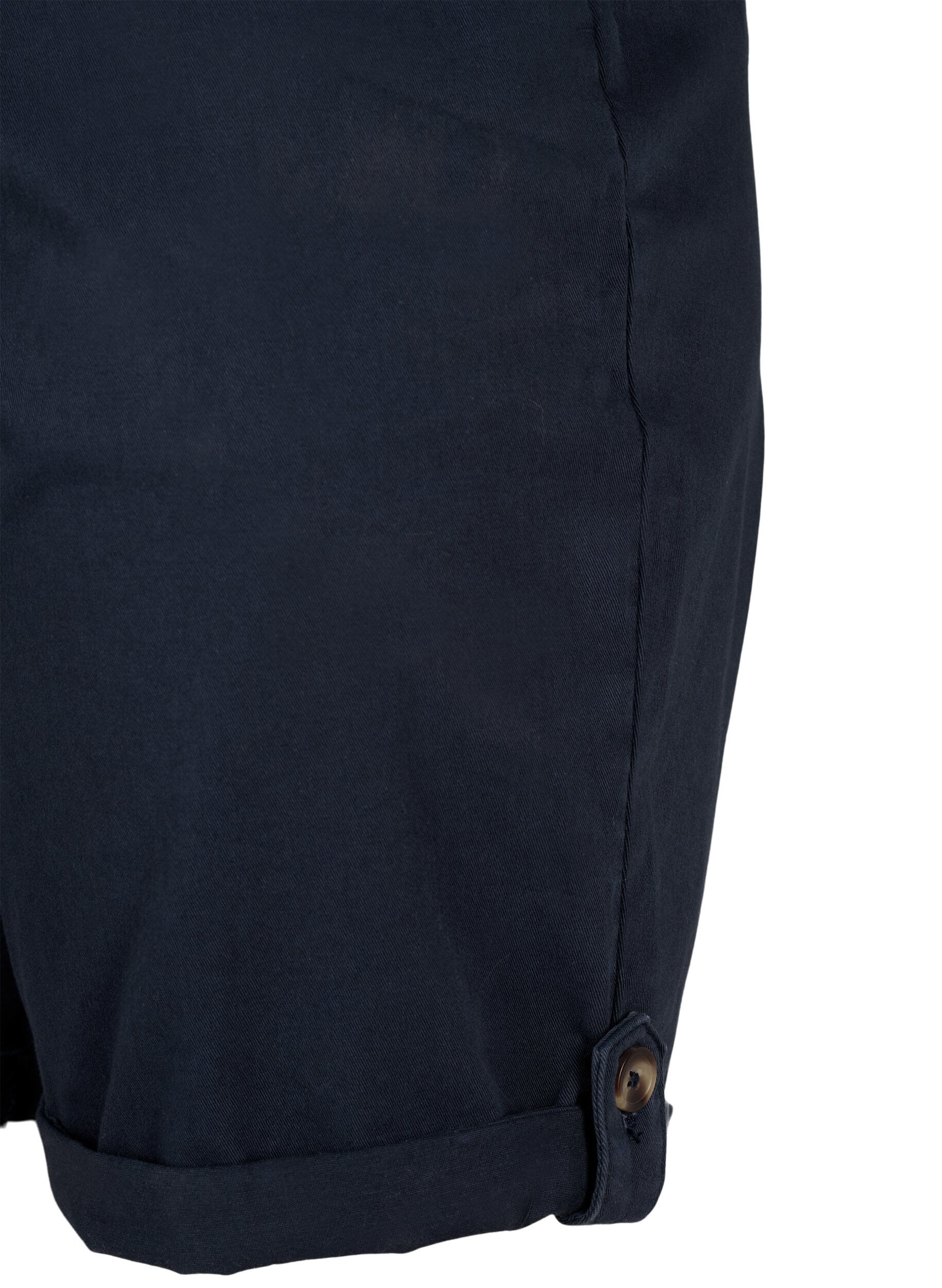 Zizzi Chinoshorts med lommer, Navy Blazer, Packshot image number 3
