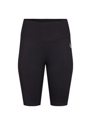 Zizzi Lange tettsittende treningsshorts, Svart, Packshot image number 0