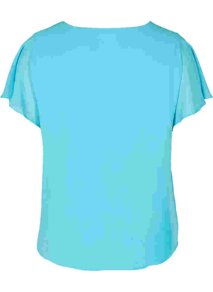 Bluse med korte ermer, River Blue, Packshot image number 1