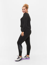 Treningstights med refleksmønster, Black w. Reflex, Model