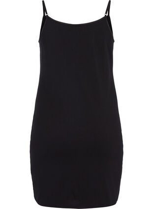 Zizzi Lang basistopp i bomull, Svart, Packshot image number 1