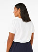 T-skjorte i bomull med rhinestones, Bright White, Model image number 1