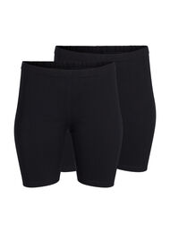 FLASH - 2-pakk legging-shorts, Black / Black