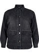 Denimjakke med rhinesteiner og store frontlommer, Grå, Packshot image number 0