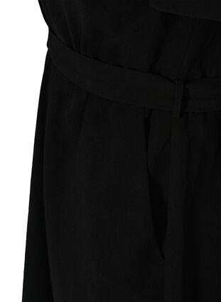 Kortermet kjole med v-hals, Black, Packshot image number 3