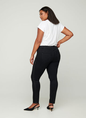Sanna jeans med lurexdetalje, Black, Model image number 0