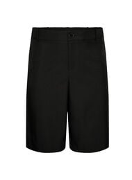 Loose fit Bermuda shorts med h&oslash;y midje, Svart