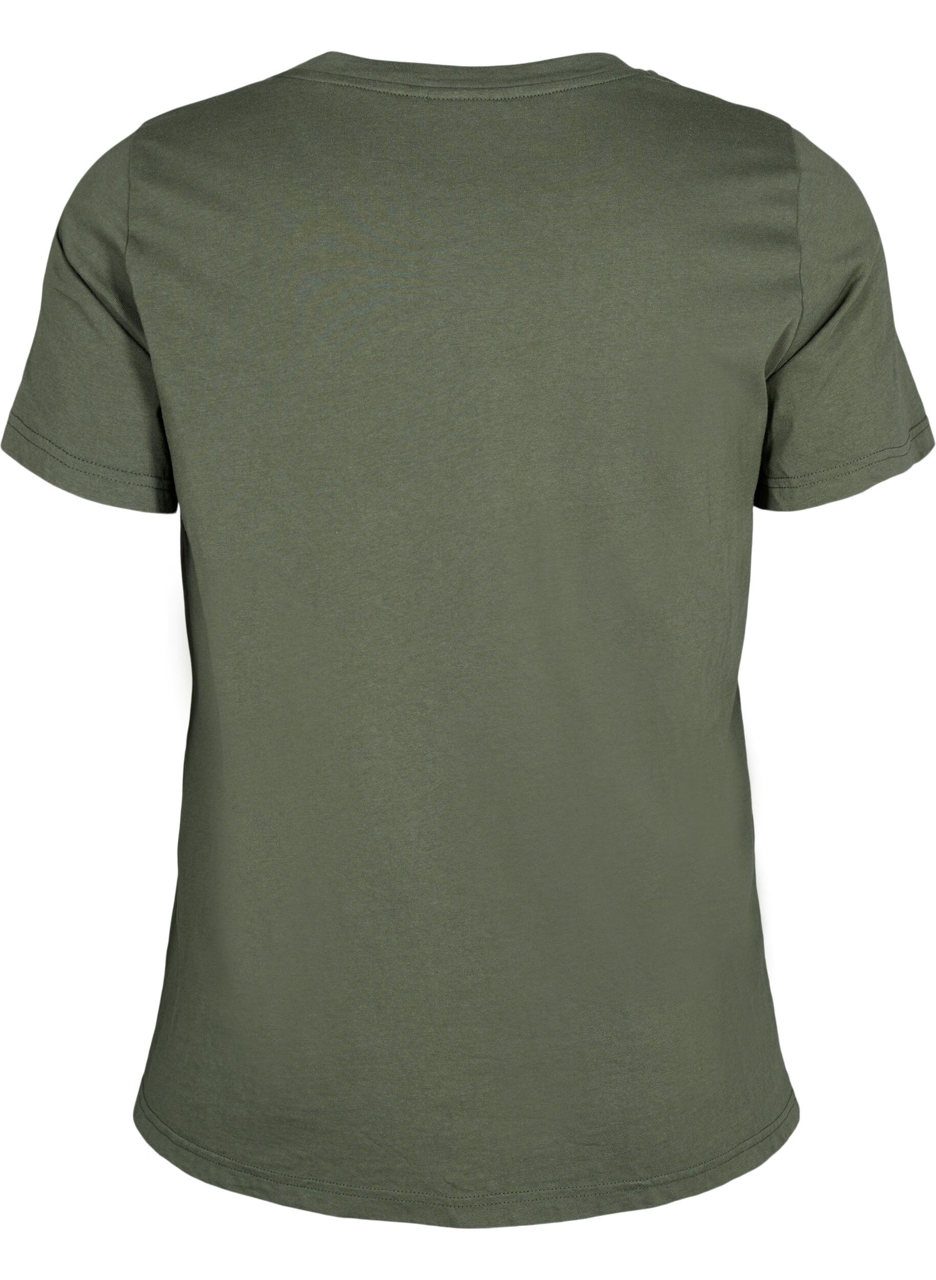 Zizzi T-skjorte med motiv, Thyme w. Kind People, Packshot image number 1