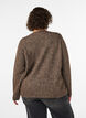 Genser med V-hals, Brun, Model image number 2