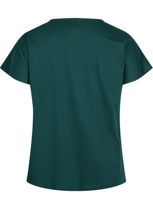 Økologisk T-skjorte i bomull med rund hals og trykk, Ponderosa Pine, Packshot image number 1