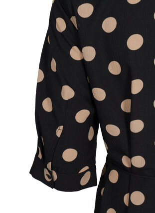 FLASH - Skjortekjole med trykk, Black Brown Dot, Packshot image number 3