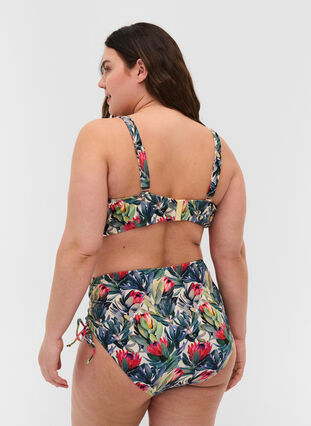 Bikiniunderdel, Red Green Flower, Model image number 1