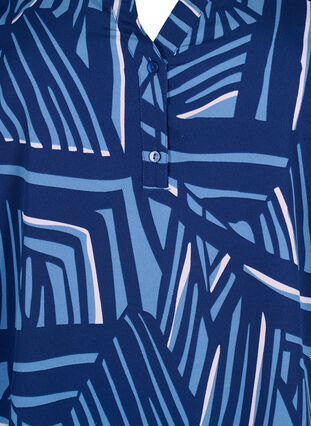 FLASH - bluse med lange ermer og trykk, Medieval Blue AOP, Packshot image number 2